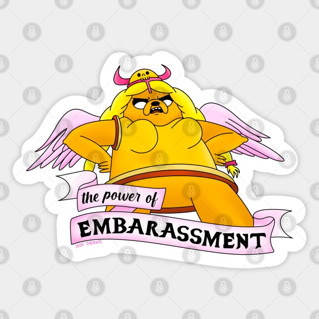 The Power of Embarassment Sticker by HofDraws